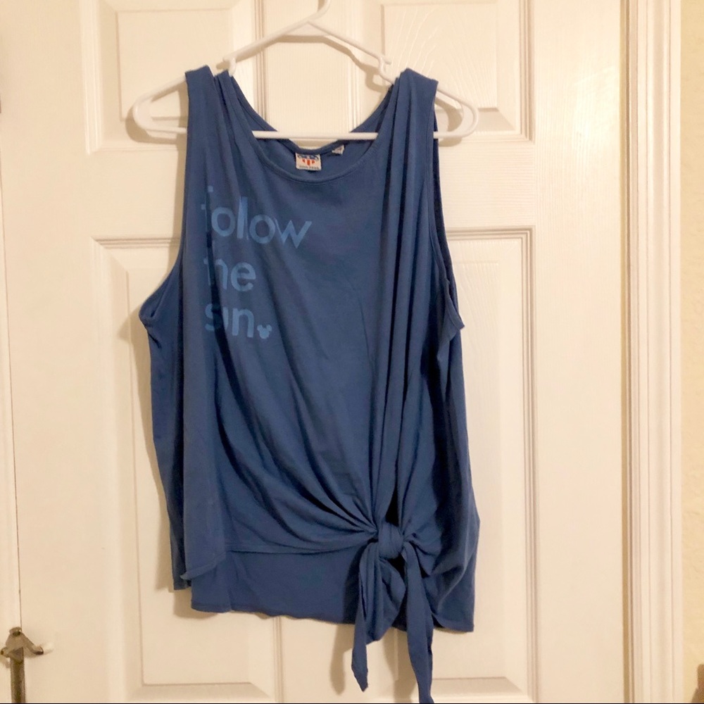 Junk Food Tie Front tank top 1X